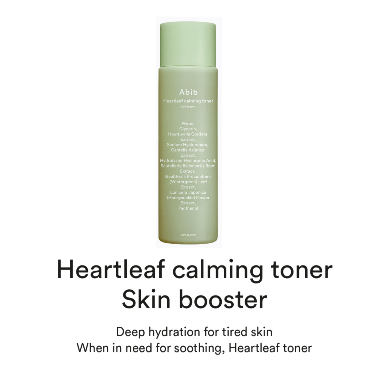 Abib Heartleaf calming toner Skin booster 200ml - K-ESSENCE Canada; Korean Cosmetics Canada