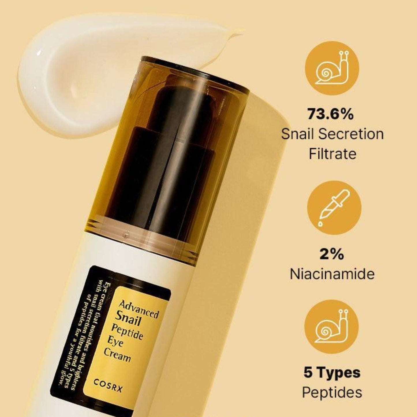 COSRX Advanced Snail Peptide Eye Cream, 25ml - K-ESSENCE Canada; Korean Cosmetics Canada