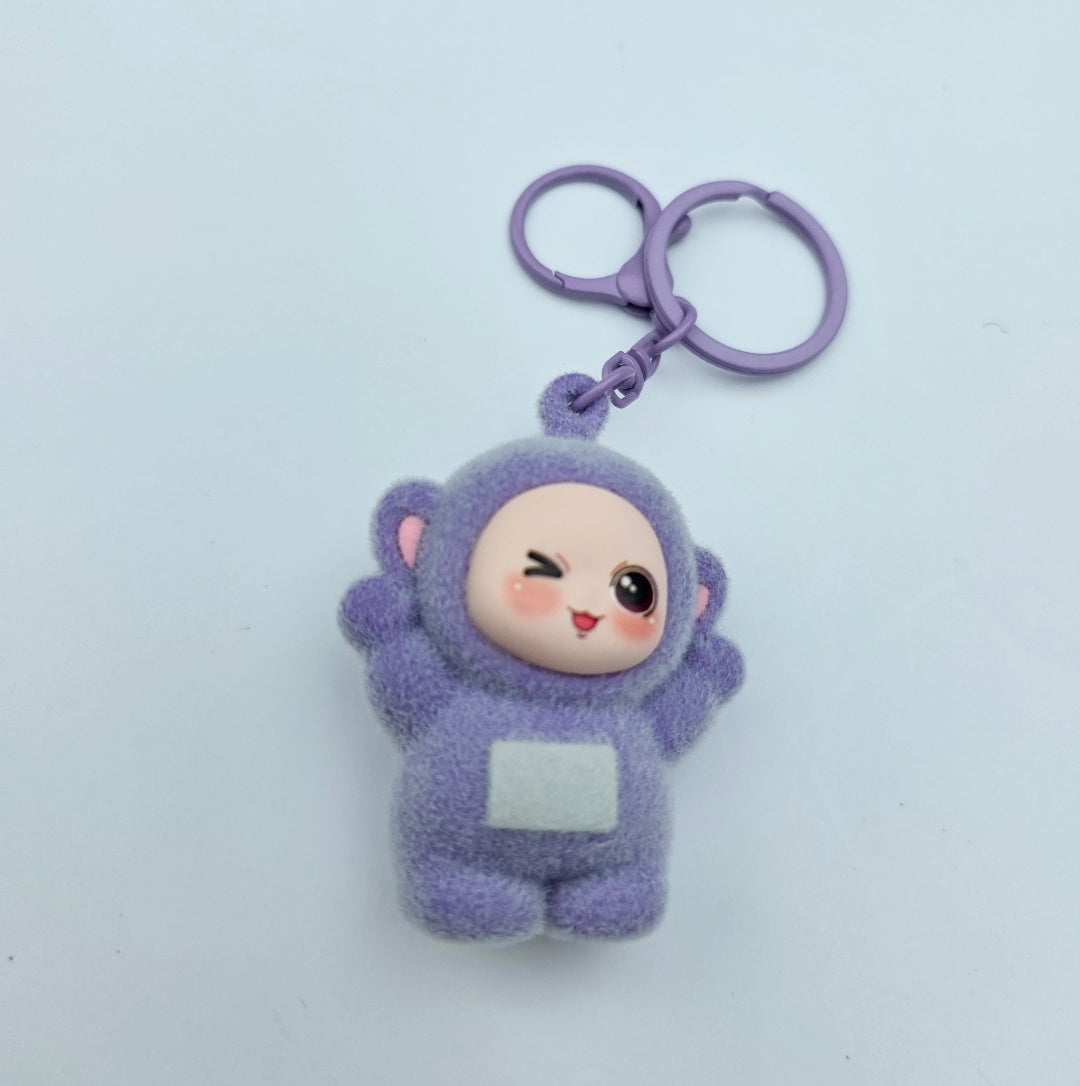 Adorable Fuzzy Character Keychain