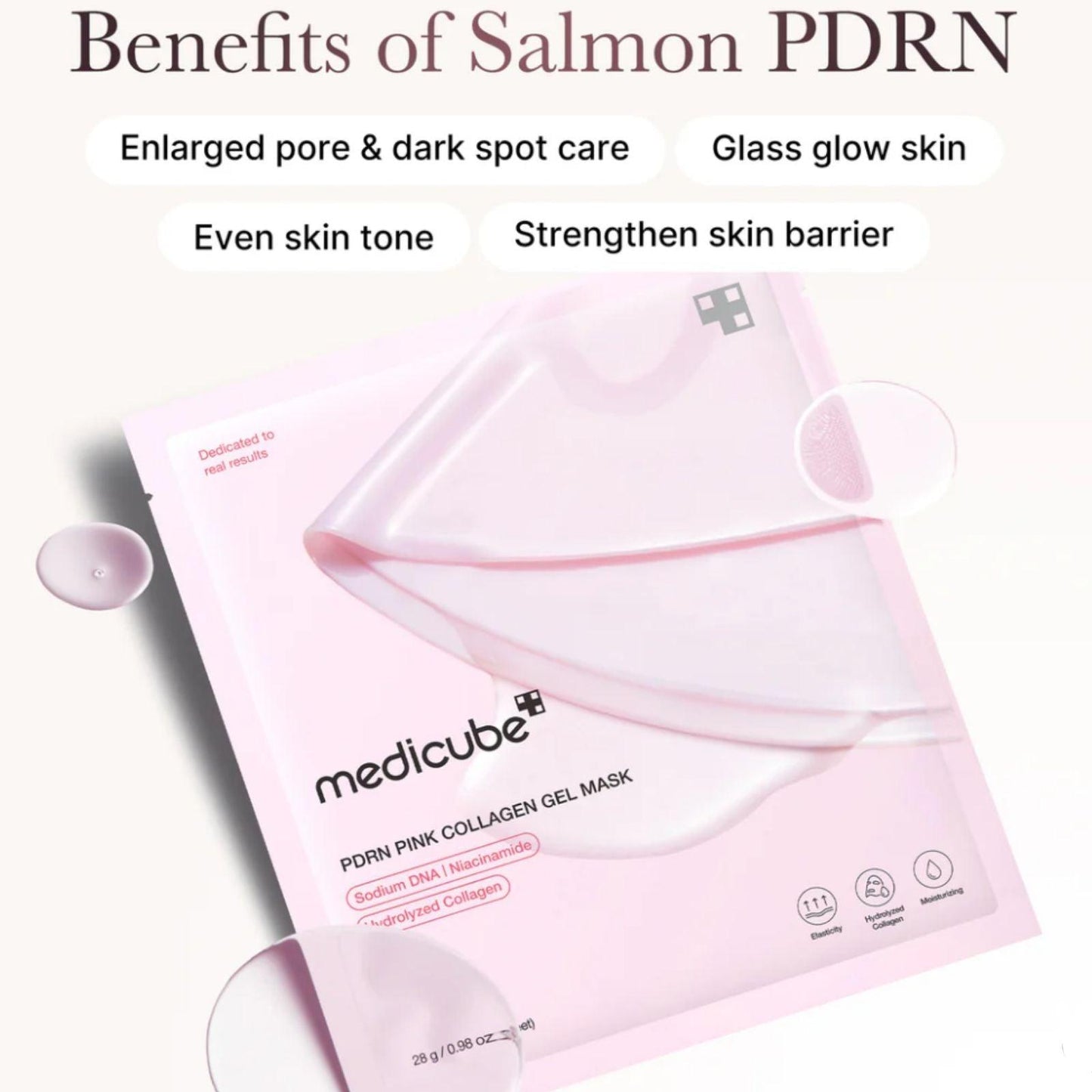 medicube PDRN Pink Collagen Jelly Gel Mask 28g - K-ESSENCE Canada; Korean Cosmetics Canada