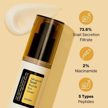 COSRX Advanced Snail Peptide Eye Cream, 25ml - K-ESSENCE Canada; Korean Cosmetics Canada