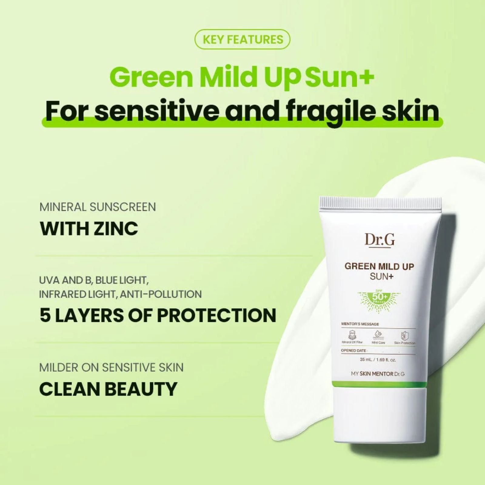 K-ESSENCE CANADA; KOREAN COSMETICS CANADA; Dr.G Green Mildup Sun_SPF50_50ml2