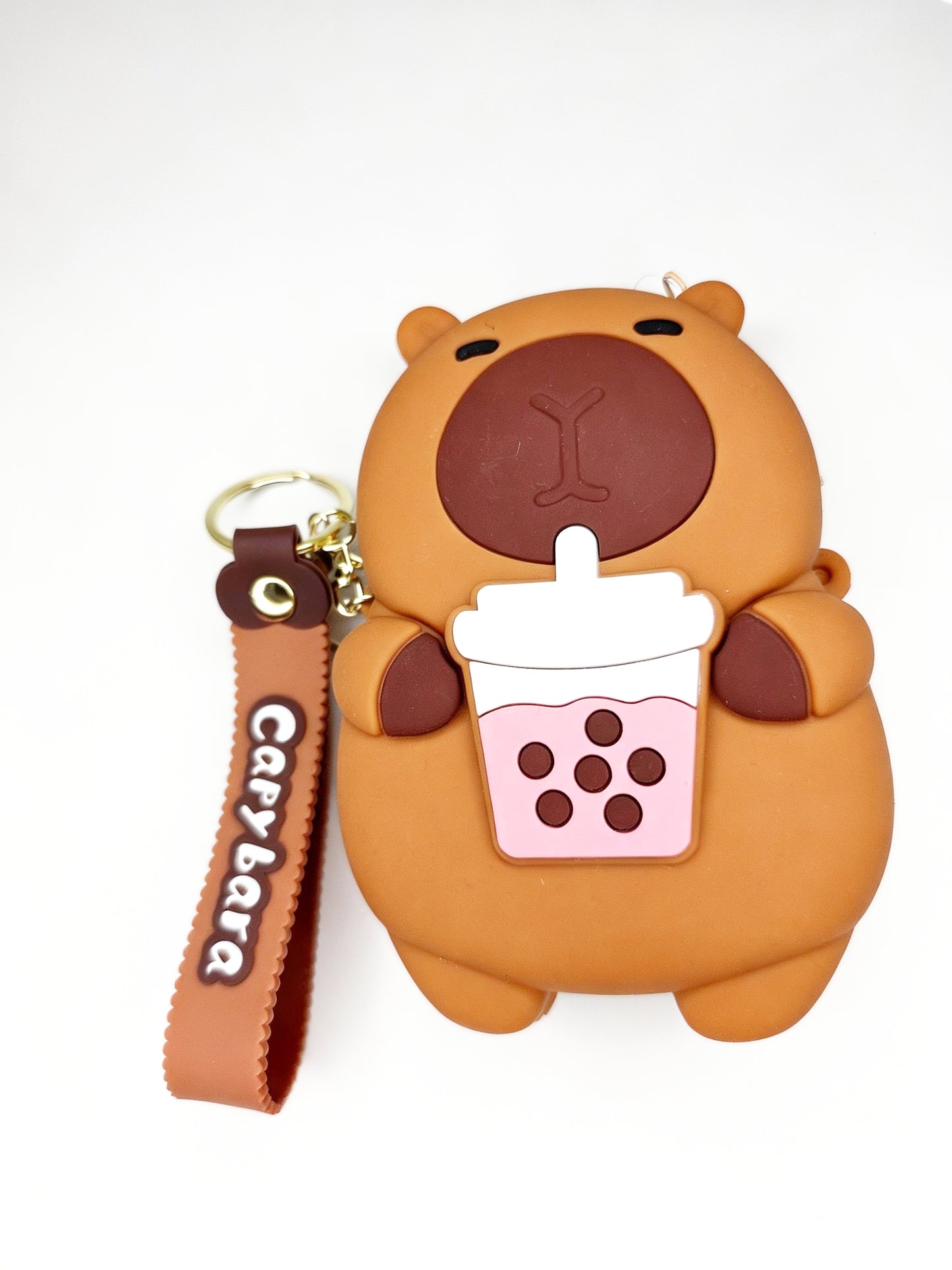 Cute Capybara Silicone Coin Pouch Keychain - Versatile Mini Wallet & Bag Accessory - K-ESSENCE