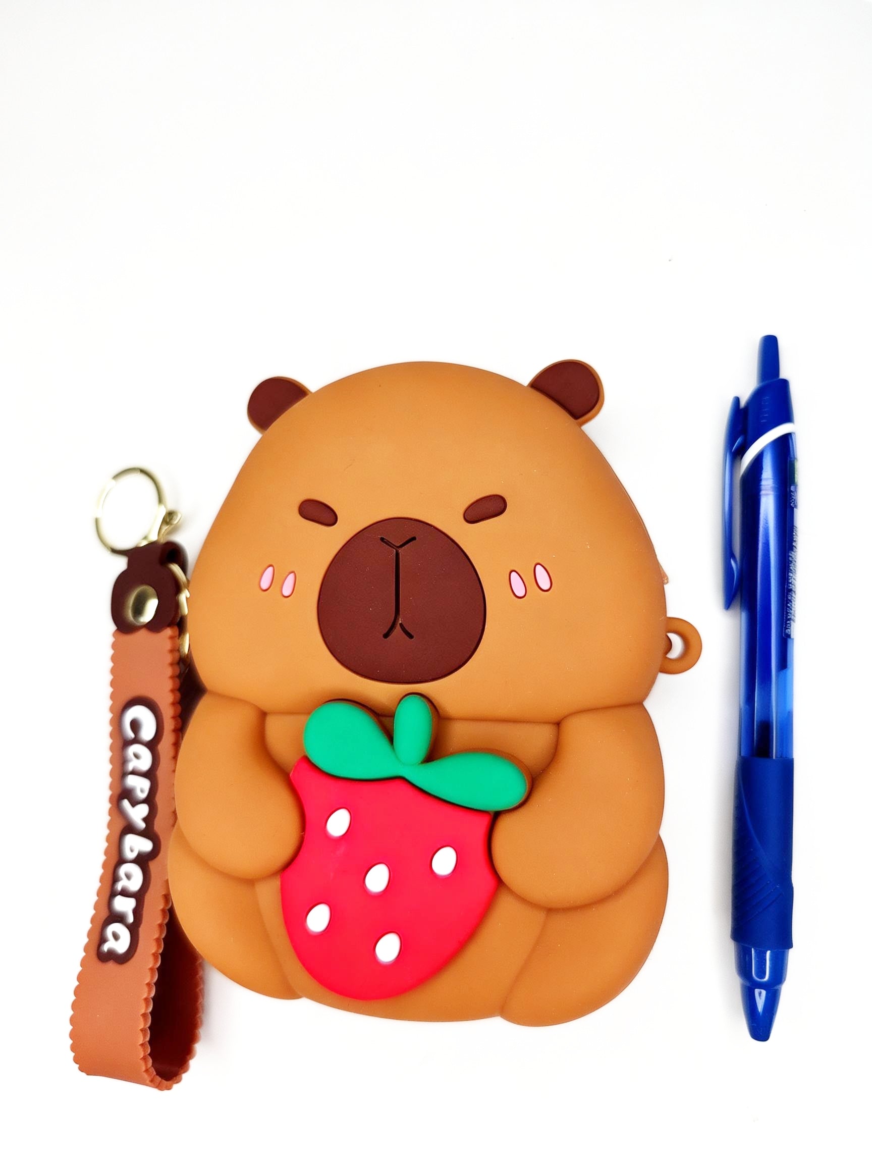 Cute Capybara Silicone Coin Pouch Keychain - Versatile Mini Wallet & Bag Accessory - K-ESSENCE
