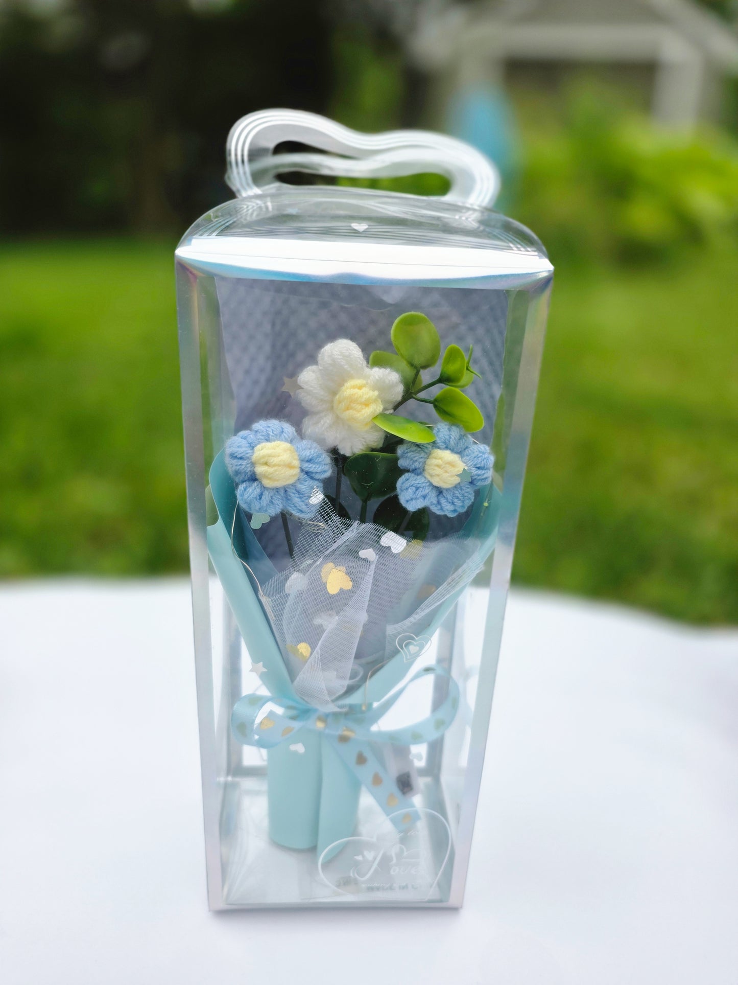 Enchanting LED Knit-Style Flower Bouquet