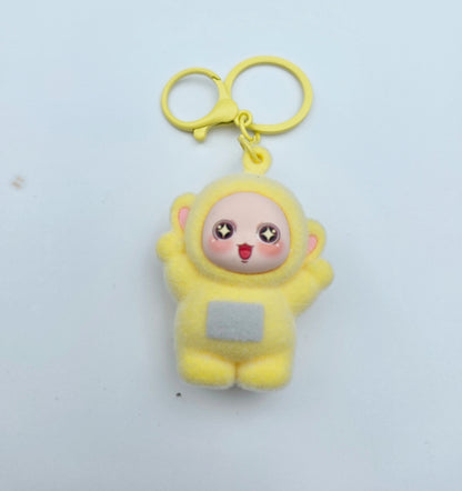 Adorable Fuzzy Character Keychain