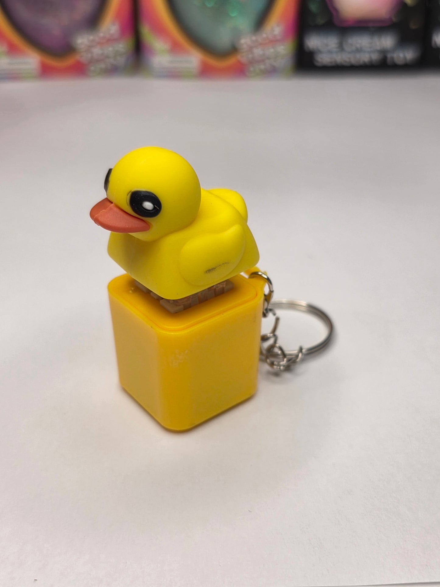Adorable Duck Sound & Light Clicker Keychain