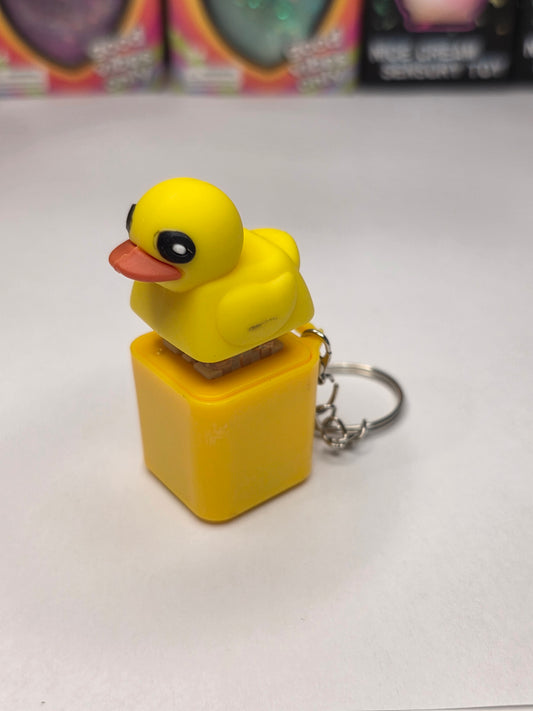 Adorable Duck Sound & Light Clicker Keychain