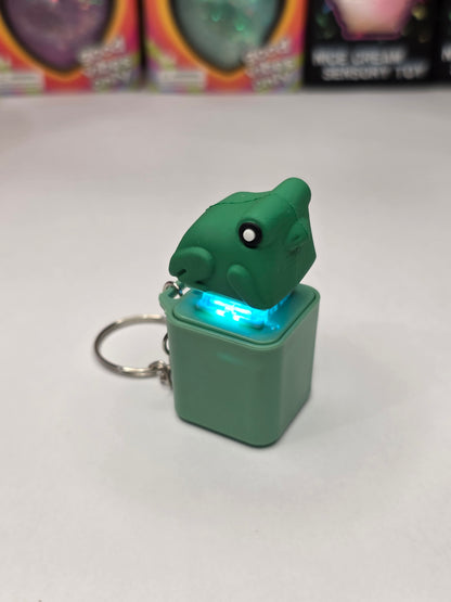 Adorable Frog Sound & Light Clicker Keychain - Interactive Fidget Toy