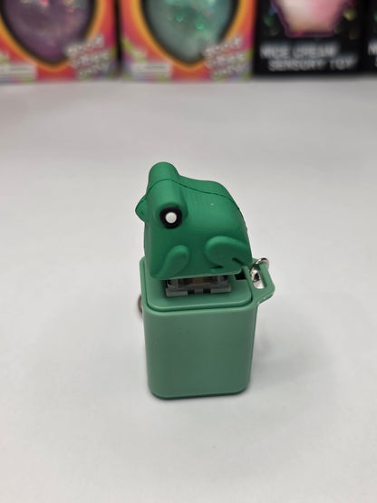 Adorable Frog Sound & Light Clicker Keychain - Interactive Fidget Toy