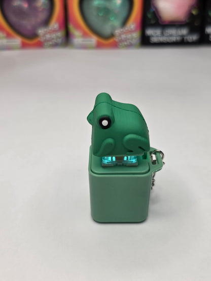Adorable Frog Sound & Light Clicker Keychain - Interactive Fidget Toy