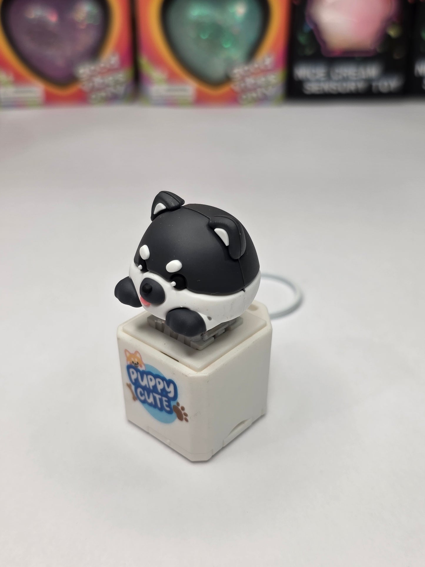 Adorable Puppy Sound & Light Clicker Keychain - Interactive Fidget Toy