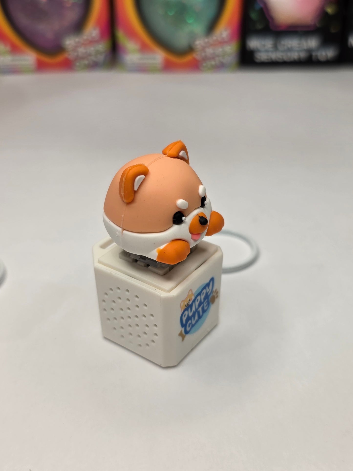 Adorable Puppy Sound & Light Clicker Keychain - Interactive Fidget Toy