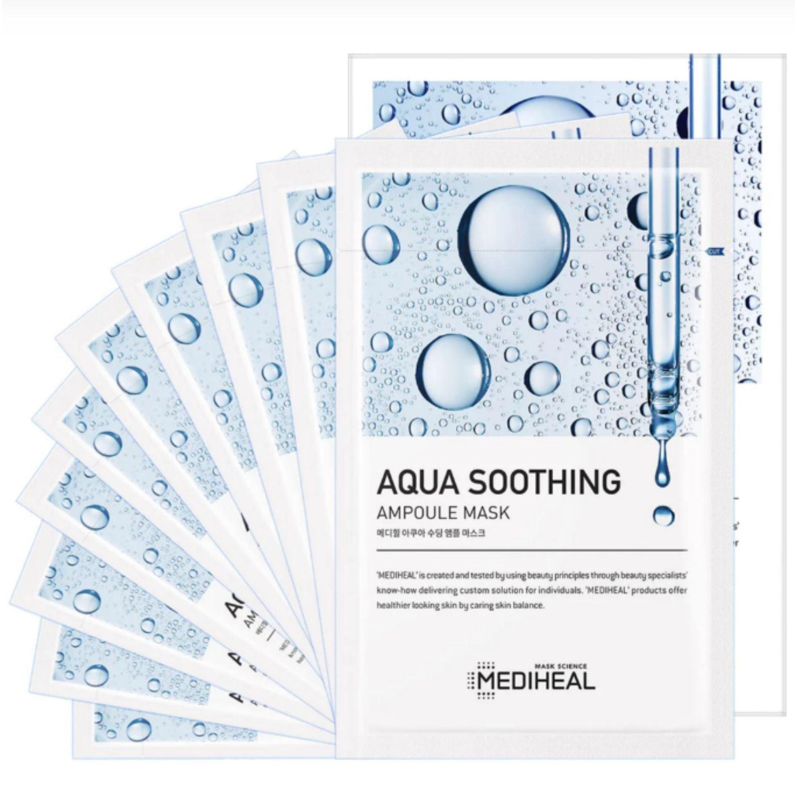 MEDIHEAL Aqua Soothing Ampoule Mask (1pc) - K-ESSENCE Canada; Korean Cosmetics Canada