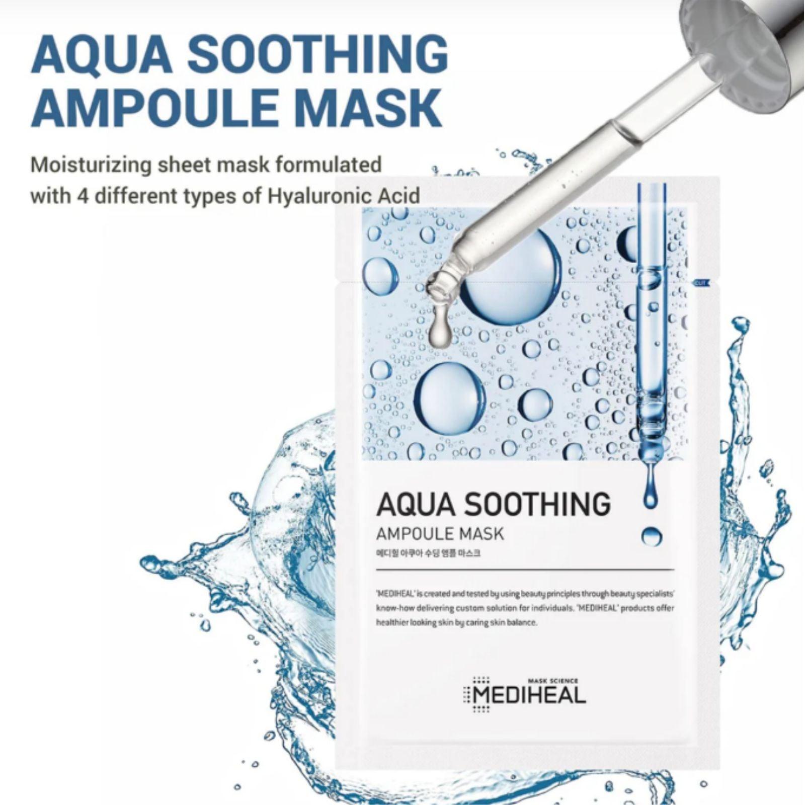 MEDIHEAL Aqua Soothing Ampoule Mask (1pc) - K-ESSENCE Canada; Korean Cosmetics Canada