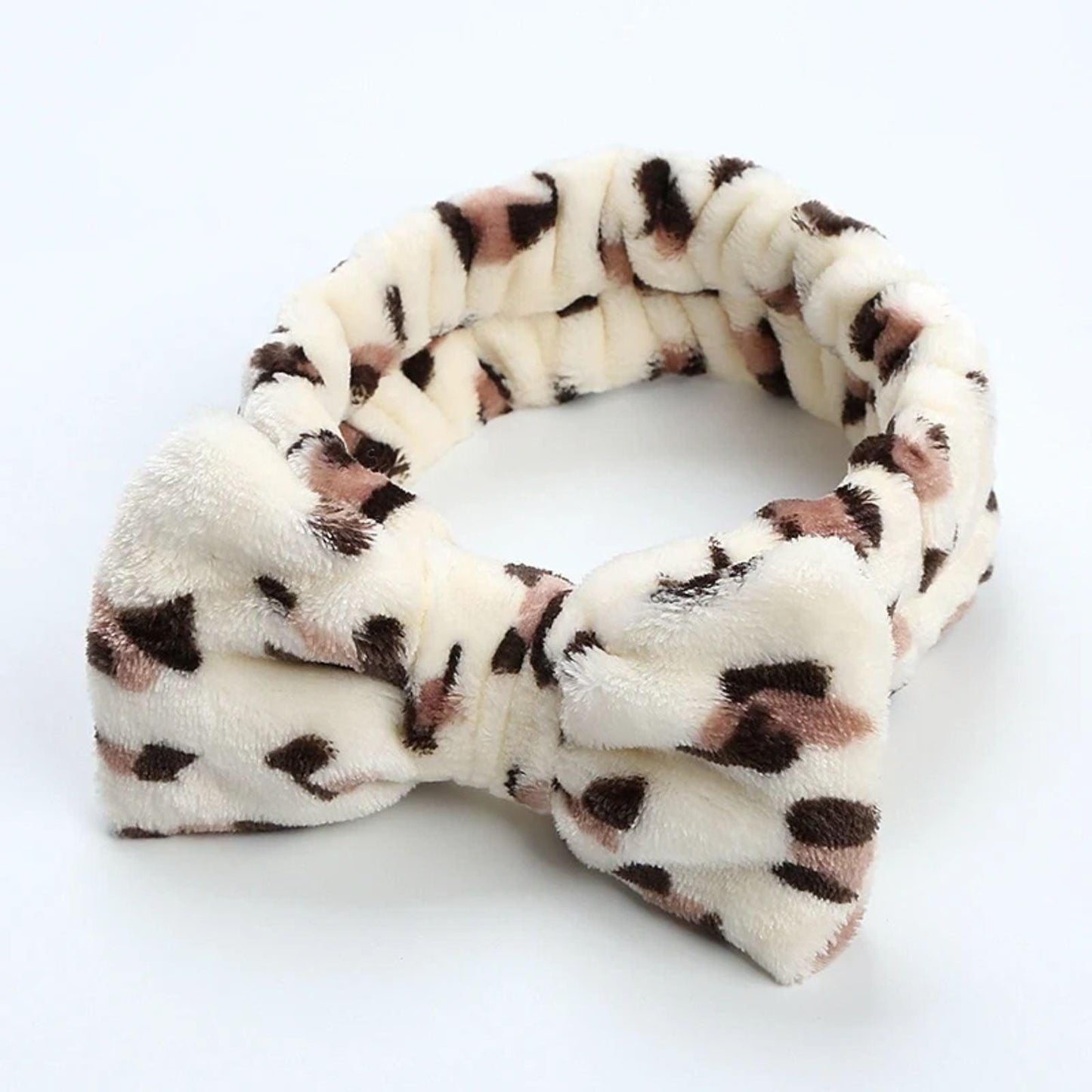 Spa Headband Unisex Bow Knot Leopard - K-ESSENCE Canada; Korean Cosmetics Canada
