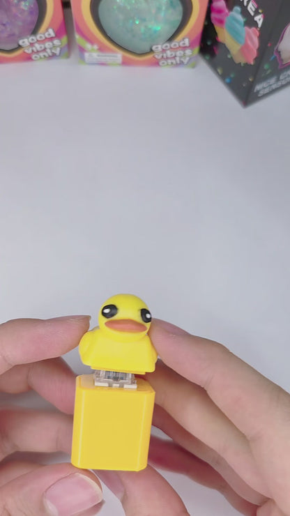 Adorable Duck Sound & Light Clicker Keychain