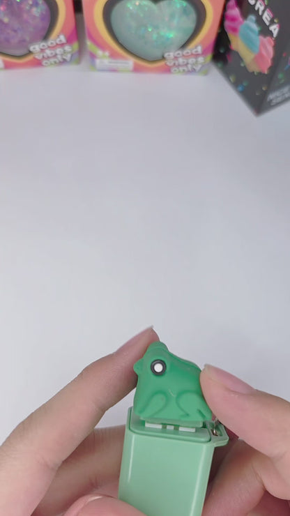 Adorable Frog Sound & Light Clicker Keychain - Interactive Fidget Toy